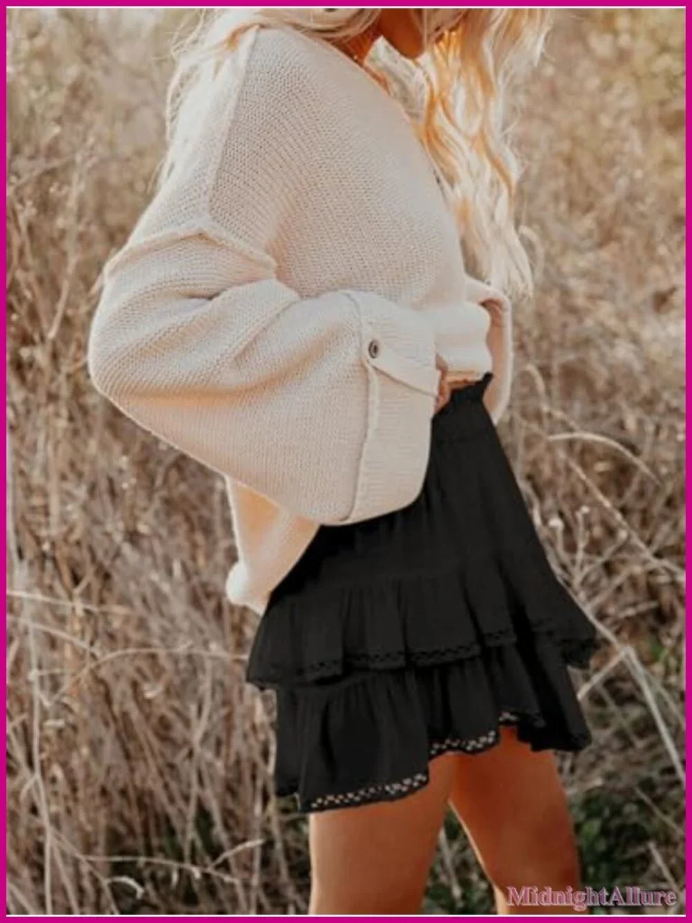 Boho Ruffle Tiered Skort High Waist Tennis Golf Crochet Shorts